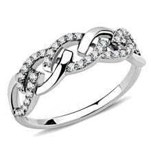 Load image into Gallery viewer, Silver Rings for Women 316L Stainless Steel DA163 - AAA Grade Cubic Zirconia in Clear
