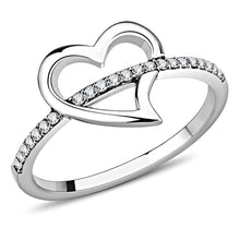 Load image into Gallery viewer, Silver Rings for Women 316L Stainless Steel DA164 - AAA Grade Cubic Zirconia in Clear
