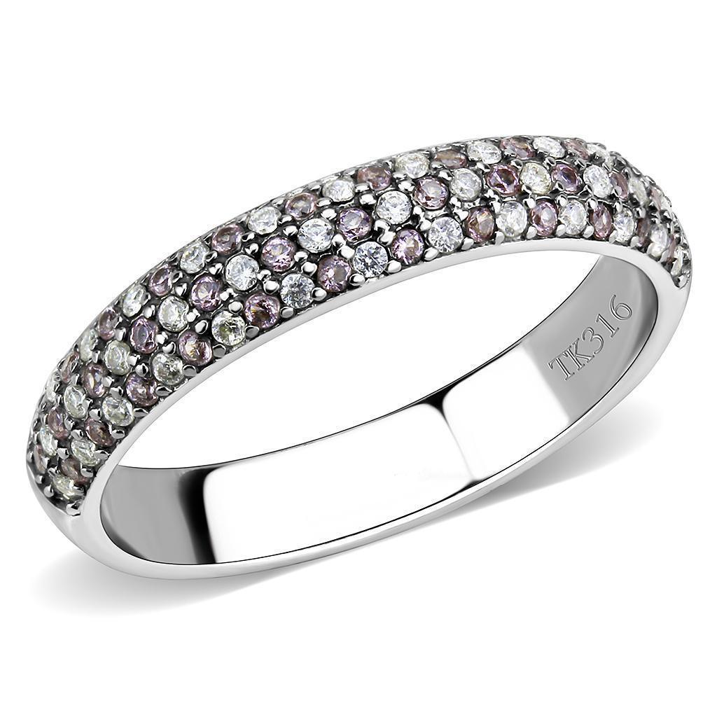 Silver Rings for Women 316L Stainless Steel DA231 - AAA Grade Cubic Zirconia in Multi Color - Jewelry Store by Erik Rayo