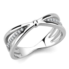 Load image into Gallery viewer, Silver Rings for Women 316L Stainless Steel DA239 - AAA Grade Cubic Zirconia in Clear
