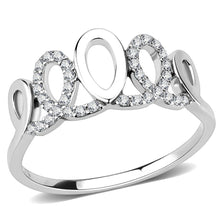 Load image into Gallery viewer, Silver Rings for Women 316L Stainless Steel DA258 - AAA Grade Cubic Zirconia in Clear
