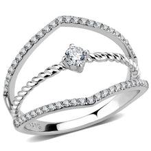 Load image into Gallery viewer, Silver Rings for Women 316L Stainless Steel DA264 - AAA Grade Cubic Zirconia in Clear
