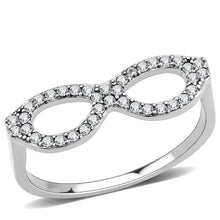 Load image into Gallery viewer, Silver Rings for Women 316L Stainless Steel DA315 - AAA Grade Cubic Zirconia in Clear
