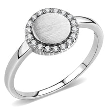 Load image into Gallery viewer, Silver Rings for Women 316L Stainless Steel DA340 - AAA Grade Cubic Zirconia in Clear
