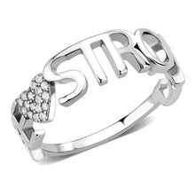 Load image into Gallery viewer, Silver Rings for Women 316L Stainless Steel DA356 - AAA Grade Cubic Zirconia in Clear
