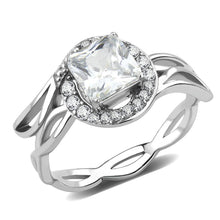 Load image into Gallery viewer, Silver Rings for Women 316L Stainless Steel DA357 - AAA Grade Cubic Zirconia in Clear
