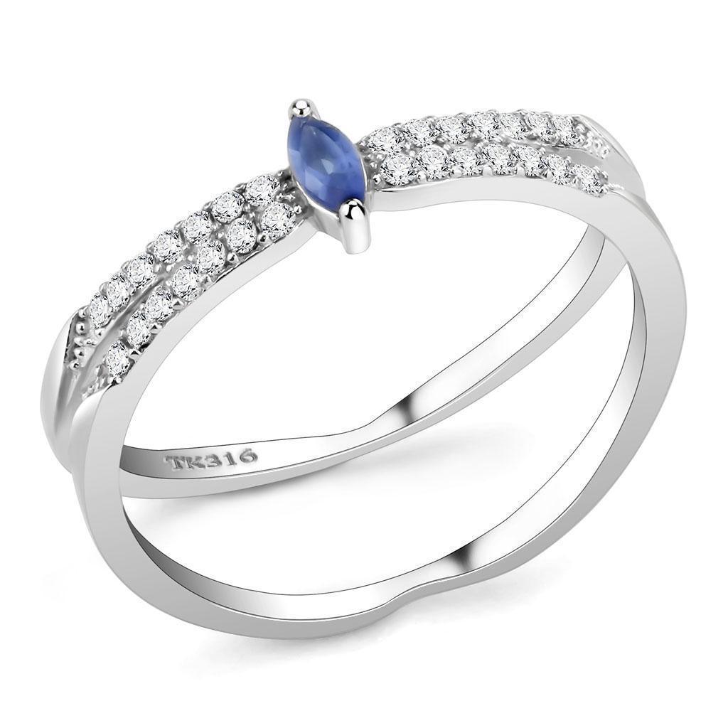 Silver Rings for Women 316L Stainless Steel DA383 - Montana - Jewelry Store by Erik Rayo