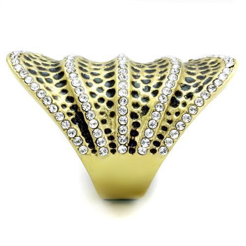 Gold Womens Ring Leopard Anillo Para Mujer 316L Stainless Steel Ring con Diamante Zirconia Cubica Trieste - Jewelry Store by Erik Rayo