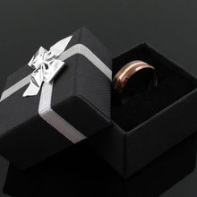 Load image into Gallery viewer, Men&#39;s Wedding Band Rings - Rose Gold Bronze-Brown - Wedding Rings for Men and Women
