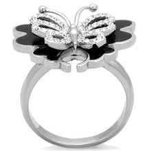 Load image into Gallery viewer, Silver Butterfly Anillos Para Mujer Color Plata de 316L Acero Inoxidable Piedra de Crystal Sulmona - Jewelry Store by Erik Rayo
