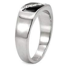 Load image into Gallery viewer, Rings for Men Silver Stainless Steel TK414701 with Top Grade Crystal in Clear
