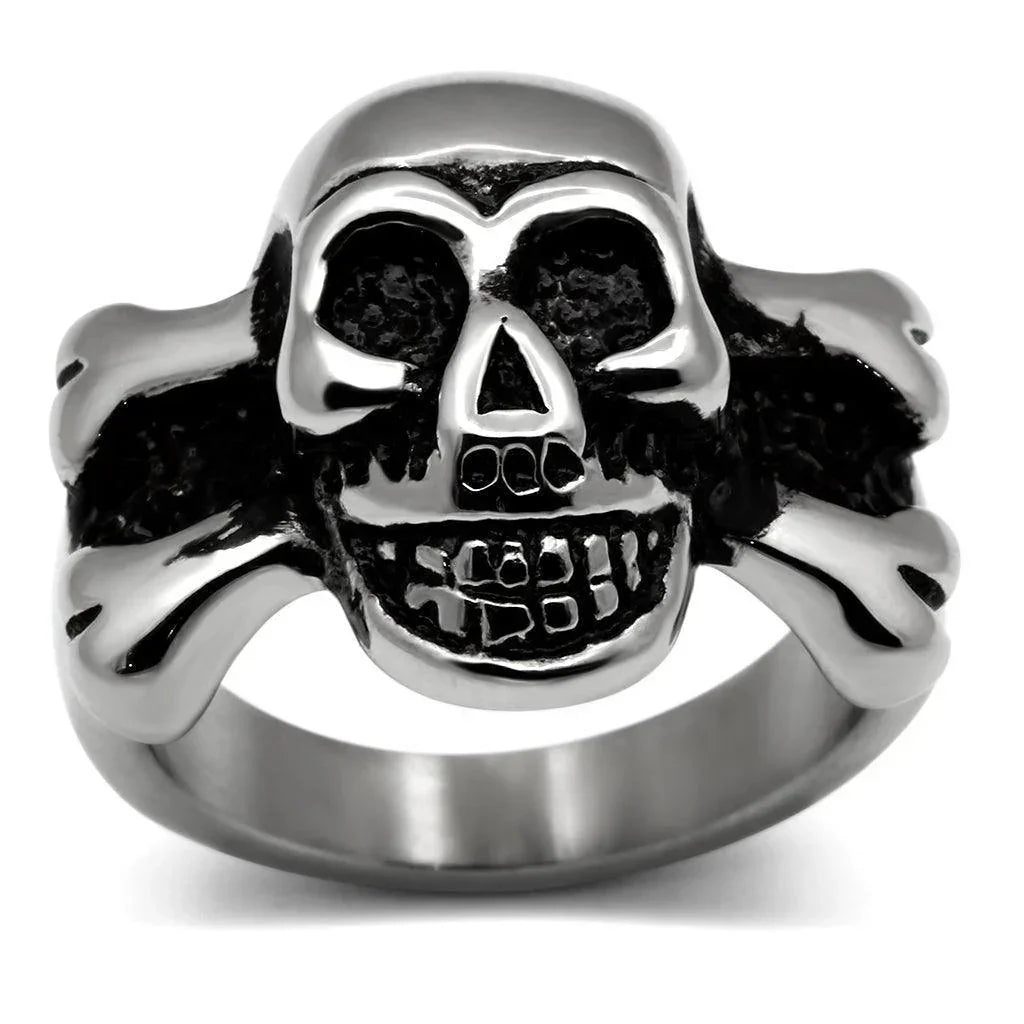 Rings for Men Silver Stainless Steel TK474 with No Stone - Jewelry Store by Erik Rayo