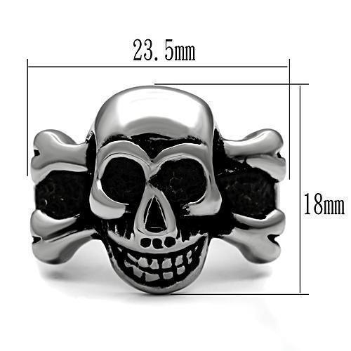 Rings for Men Silver Stainless Steel TK474 with No Stone - Jewelry Store by Erik Rayo