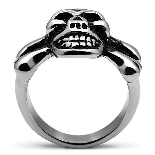 Rings for Men Silver Stainless Steel TK474 with No Stone - Jewelry Store by Erik Rayo