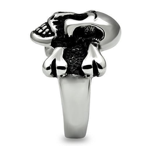 Rings for Men Silver Stainless Steel TK474 with No Stone - Jewelry Store by Erik Rayo