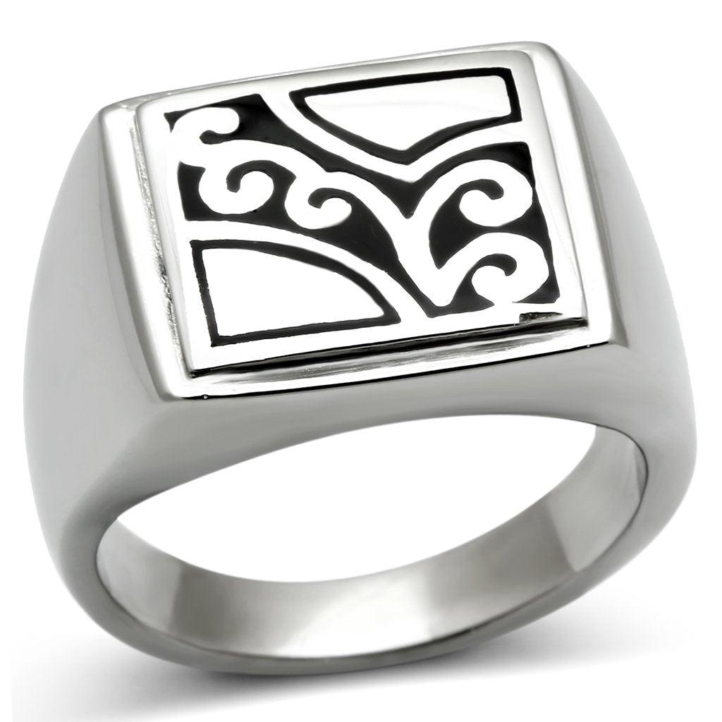 Rings for Men Silver Stainless Steel TK482 with No Stone