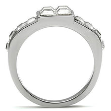 Load image into Gallery viewer, Rings for Men Silver Stainless Steel TK487 with Top Grade Crystal in Clear
