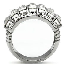 Load image into Gallery viewer, Silver Rings for Women Stainless Steel TK490 with Top Grade Crystal in Clear
