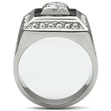 Load image into Gallery viewer, Rings for Men Silver Stainless Steel TK493 with AAA Grade Cubic Zirconia in Clear
