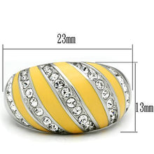 Load image into Gallery viewer, Silver Rings for Women Stainless Steel TK506 with Top Grade Crystal in Clear
