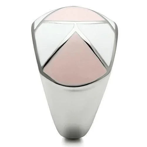 Silver Rings for Women Stainless Steel TK508 with Epoxy in Multi Color - Jewelry Store by Erik Rayo