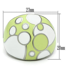 Load image into Gallery viewer, Silver Rings for Women Stainless Steel TK511 with Epoxy in Multi Color
