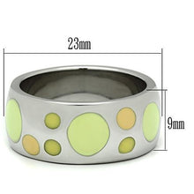 Load image into Gallery viewer, Silver Rings for Women Stainless Steel TK513 with Epoxy in Multi Color
