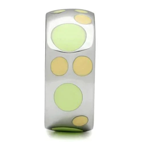 Silver Rings for Women Stainless Steel TK513 with Epoxy in Multi Color - Jewelry Store by Erik Rayo