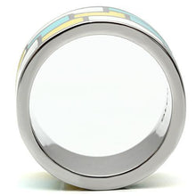 Load image into Gallery viewer, Silver Rings for Women Stainless Steel TK514 with Epoxy in Multi Color
