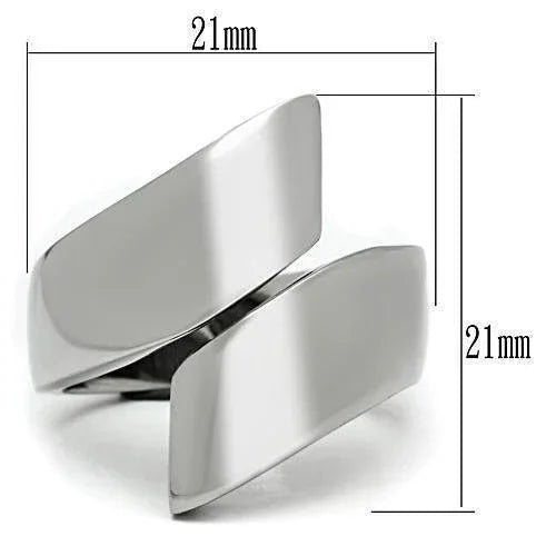 Silver Rings for Women Stainless Steel TK516 with No Stone - Jewelry Store by Erik Rayo