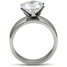 Load image into Gallery viewer, Silver Rings for Women Stainless Steel TK520 with AAA Grade Cubic Zirconia in Clear
