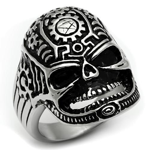 Rings for Men Silver Stainless Steel TK580 with No Stone - Jewelry Store by Erik Rayo