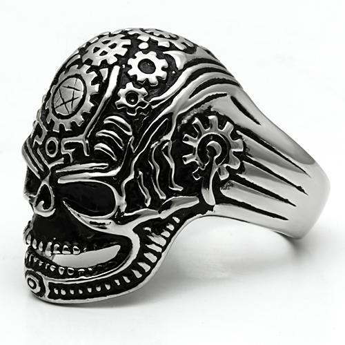 Rings for Men Silver Stainless Steel TK580 with No Stone - Jewelry Store by Erik Rayo