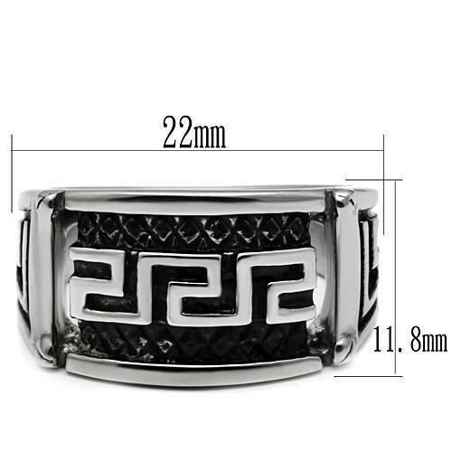 Rings for Men Silver Stainless Steel TK584 with No Stone - Jewelry Store by Erik Rayo