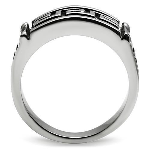 Rings for Men Silver Stainless Steel TK584 with No Stone - Jewelry Store by Erik Rayo