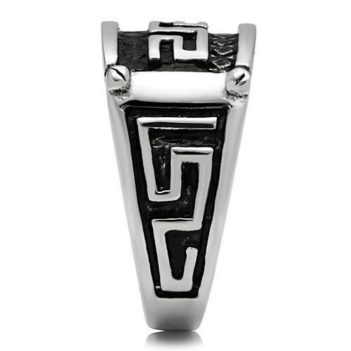 Rings for Men Silver Stainless Steel TK584 with No Stone - Jewelry Store by Erik Rayo