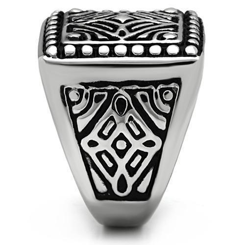 Rings for Men Silver Stainless Steel TK585 with No Stone - Jewelry Store by Erik Rayo