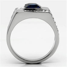 Load image into Gallery viewer, Rings for Men Silver Stainless Steel TK587 with Glass in Montana
