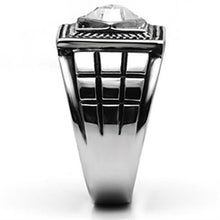 Load image into Gallery viewer, Rings for Men Silver Stainless Steel TK589 with Top Grade Crystal in Clear
