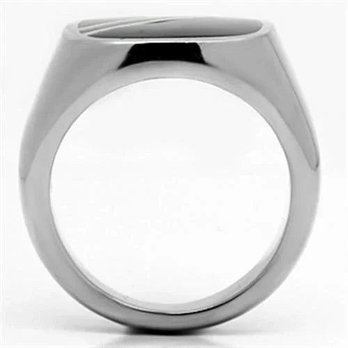 Rings for Men Silver Stainless Steel TK602 with Epoxy in Multi Color - Jewelry Store by Erik Rayo