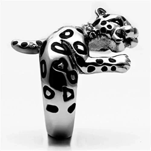 Silver Rings for Women Stainless Steel TK609 with Top Grade Crystal in Clear - Jewelry Store by Erik Rayo