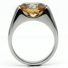 Load image into Gallery viewer, Silver Rings for Women Stainless Steel TK622 with AAA Grade Cubic Zirconia in Champagne
