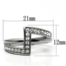 Load image into Gallery viewer, Silver Rings for Women Stainless Steel TK624 with Top Grade Crystal in Clear
