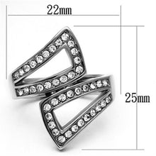 Load image into Gallery viewer, Silver Rings for Women Stainless Steel TK625 with Top Grade Crystal in Clear
