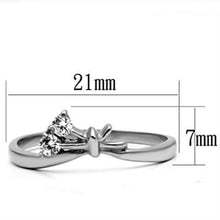 Load image into Gallery viewer, Silver Rings for Women Stainless Steel TK627 with AAA Grade Cubic Zirconia in Clear
