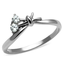 Load image into Gallery viewer, Silver Rings for Women Stainless Steel TK627 with AAA Grade Cubic Zirconia in Clear
