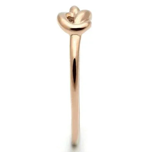 Silver Rings for Women Stainless Steel TK630R IP Rose Gold(Ion Plating) Stainless Steel Ring with No Stone - Jewelry Store by Erik Rayo