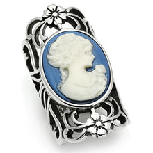 Load image into Gallery viewer, Silver Rings for Women Stainless Steel TK632 with Stone in Blue
