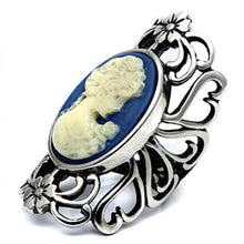 Load image into Gallery viewer, Silver Rings for Women Stainless Steel TK632 with Stone in Blue
