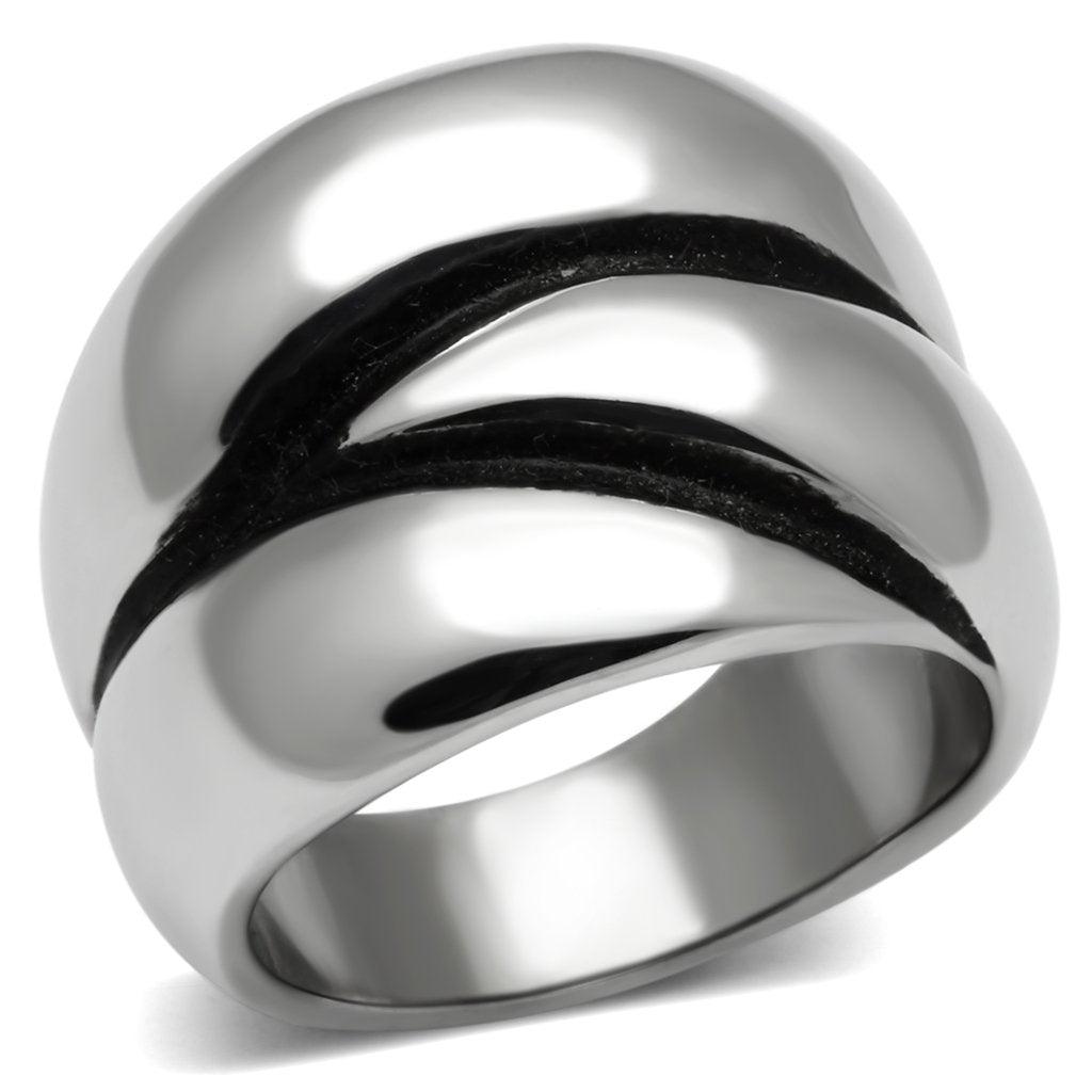 Silver Rings for Women Stainless Steel TK633 with No Stone